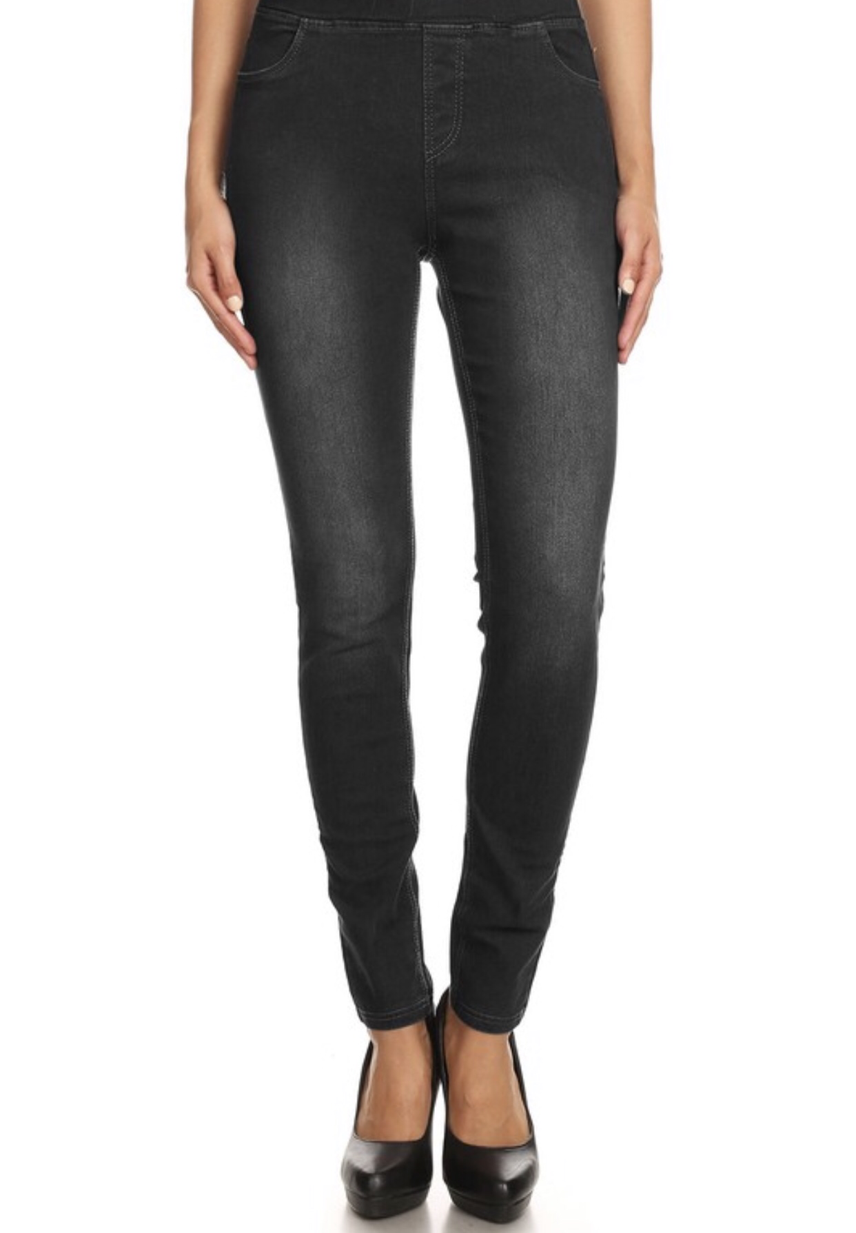 Crazy In Comfort Black Jeggings - 18041 999999522