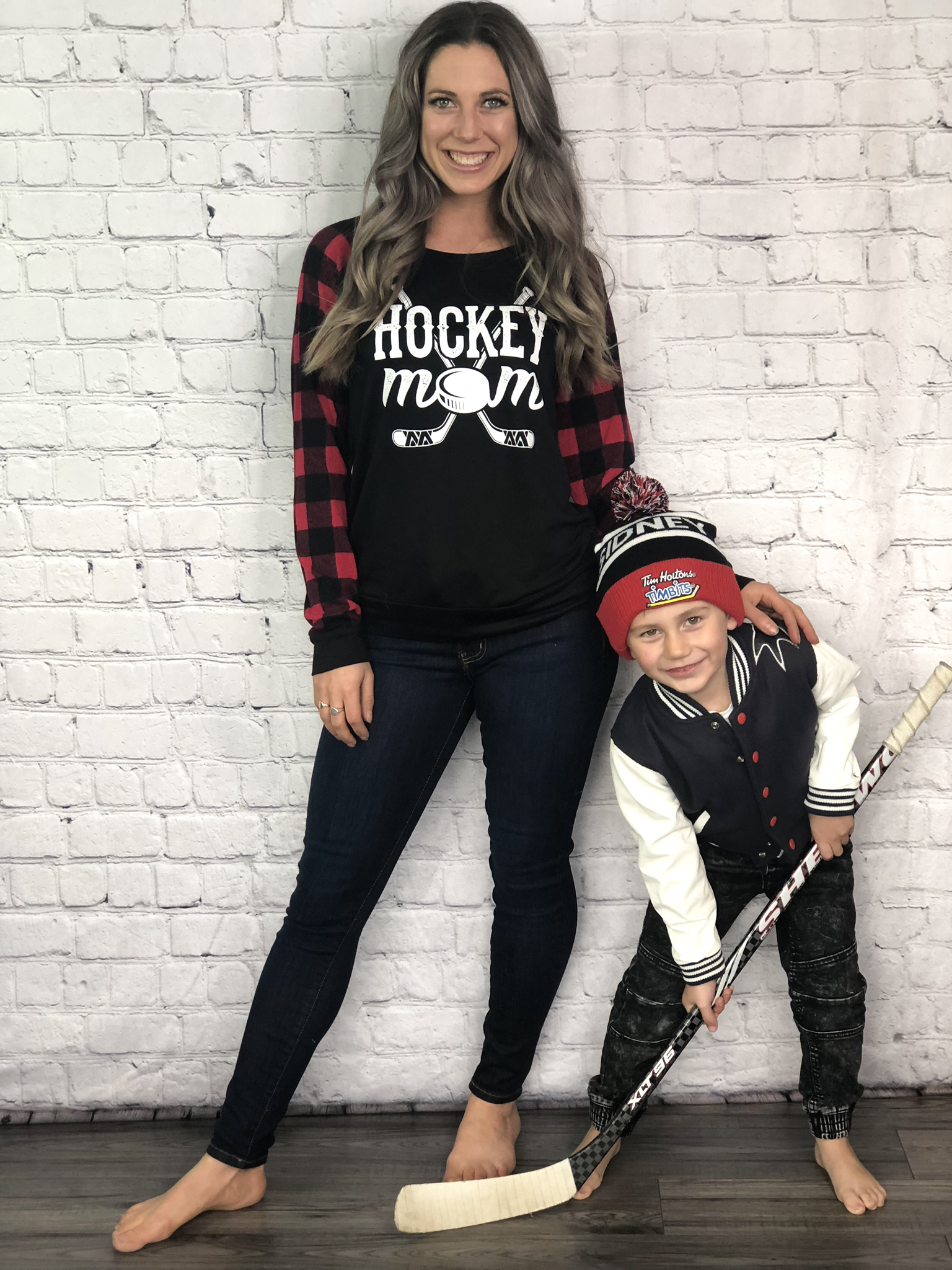 Hockey Mom Top - Black - Restock