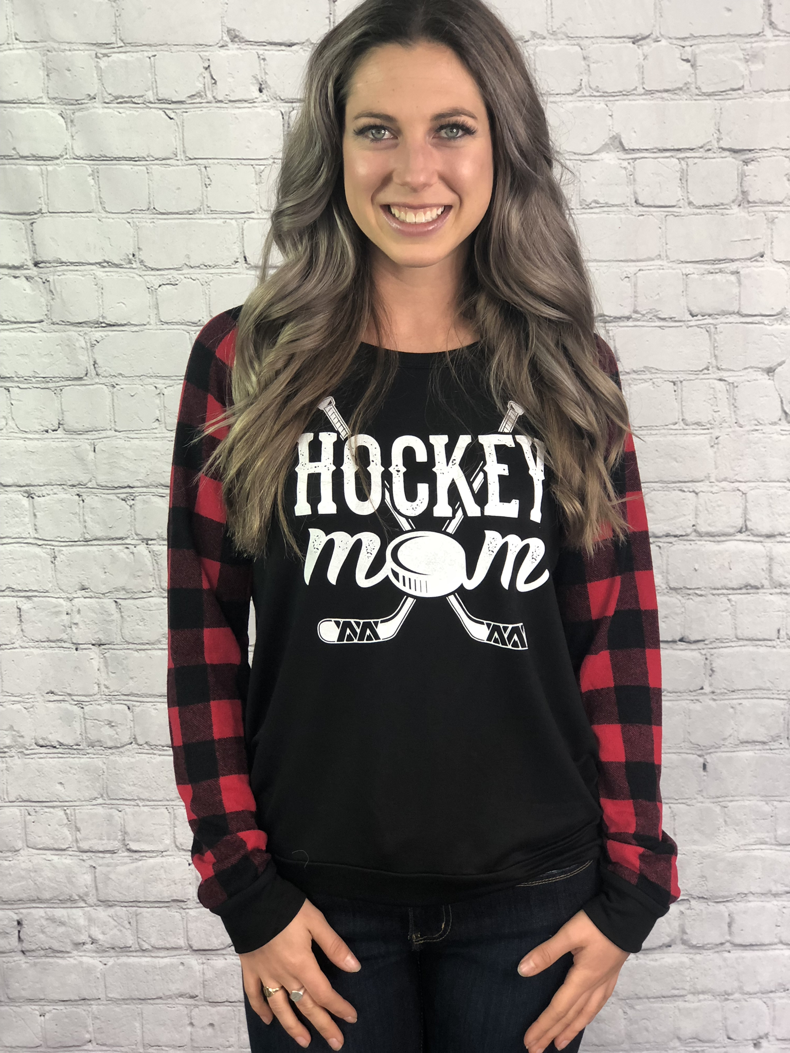 Hockey Mom Top - Black - Restock