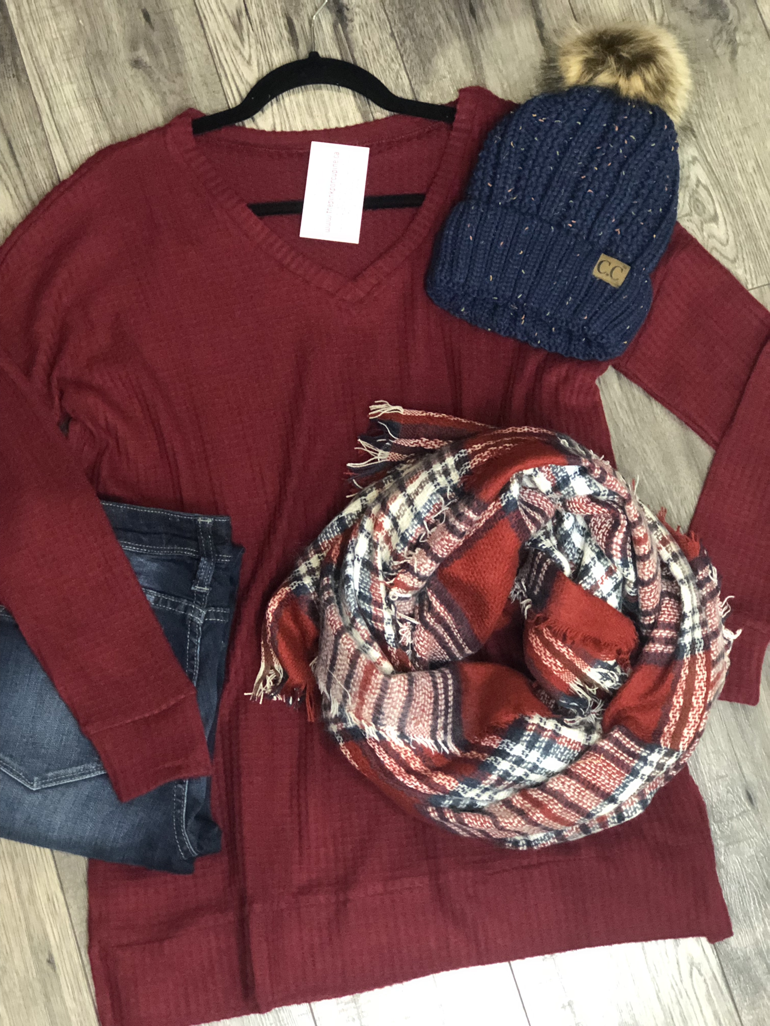 Waffle Tunic Top 99999981273