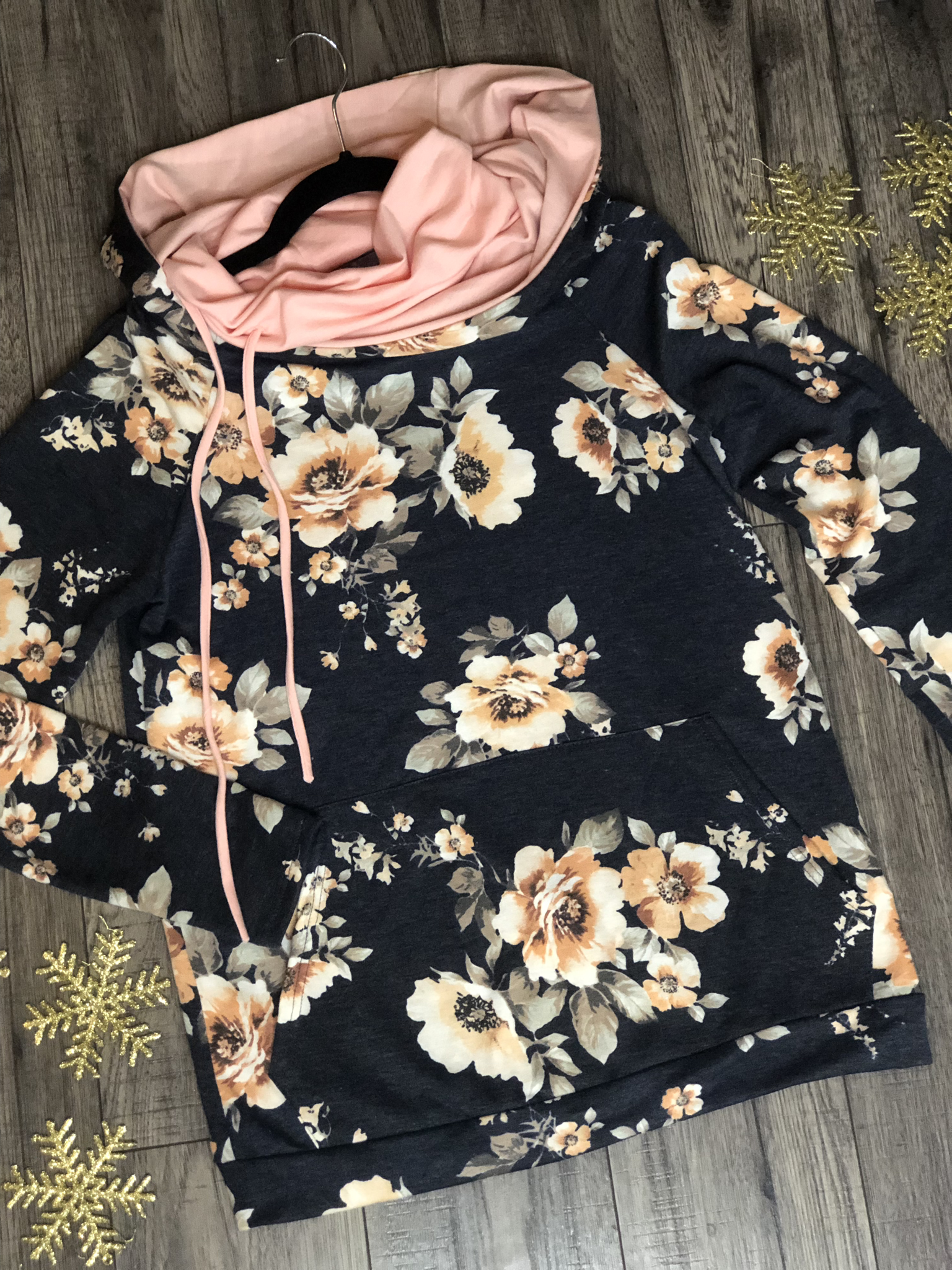Navy Floral Hoodie 99999981307