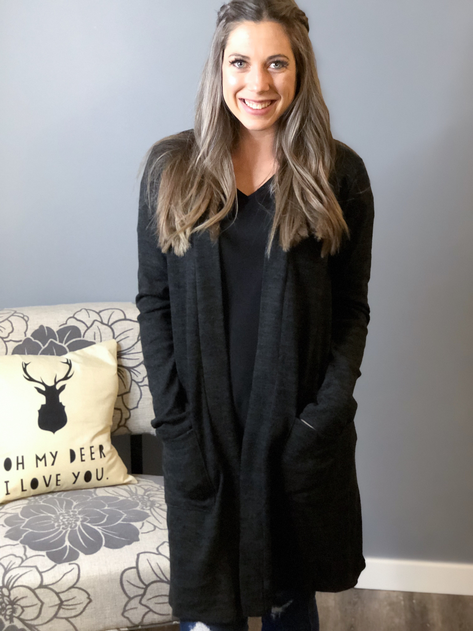 The Fireplace Cardigan - Black 12344
