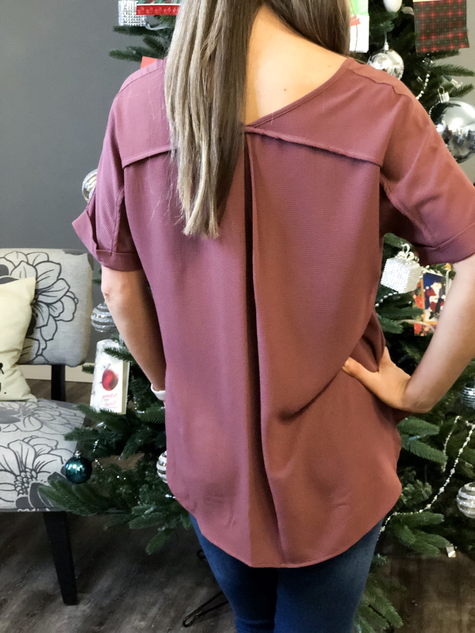 The Dixie Blouse - Mauve 7353