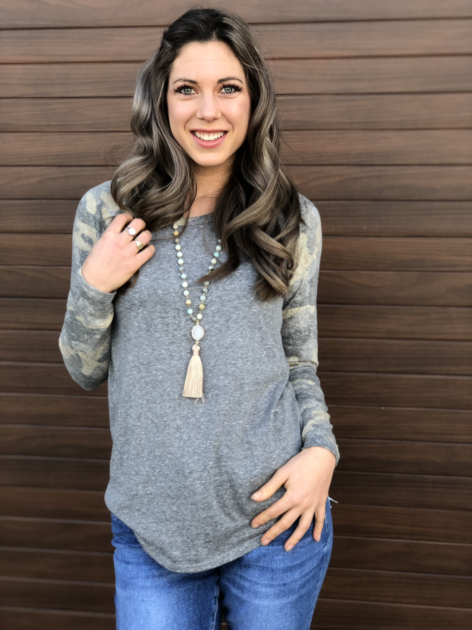 Camo Light baseball Top 81452