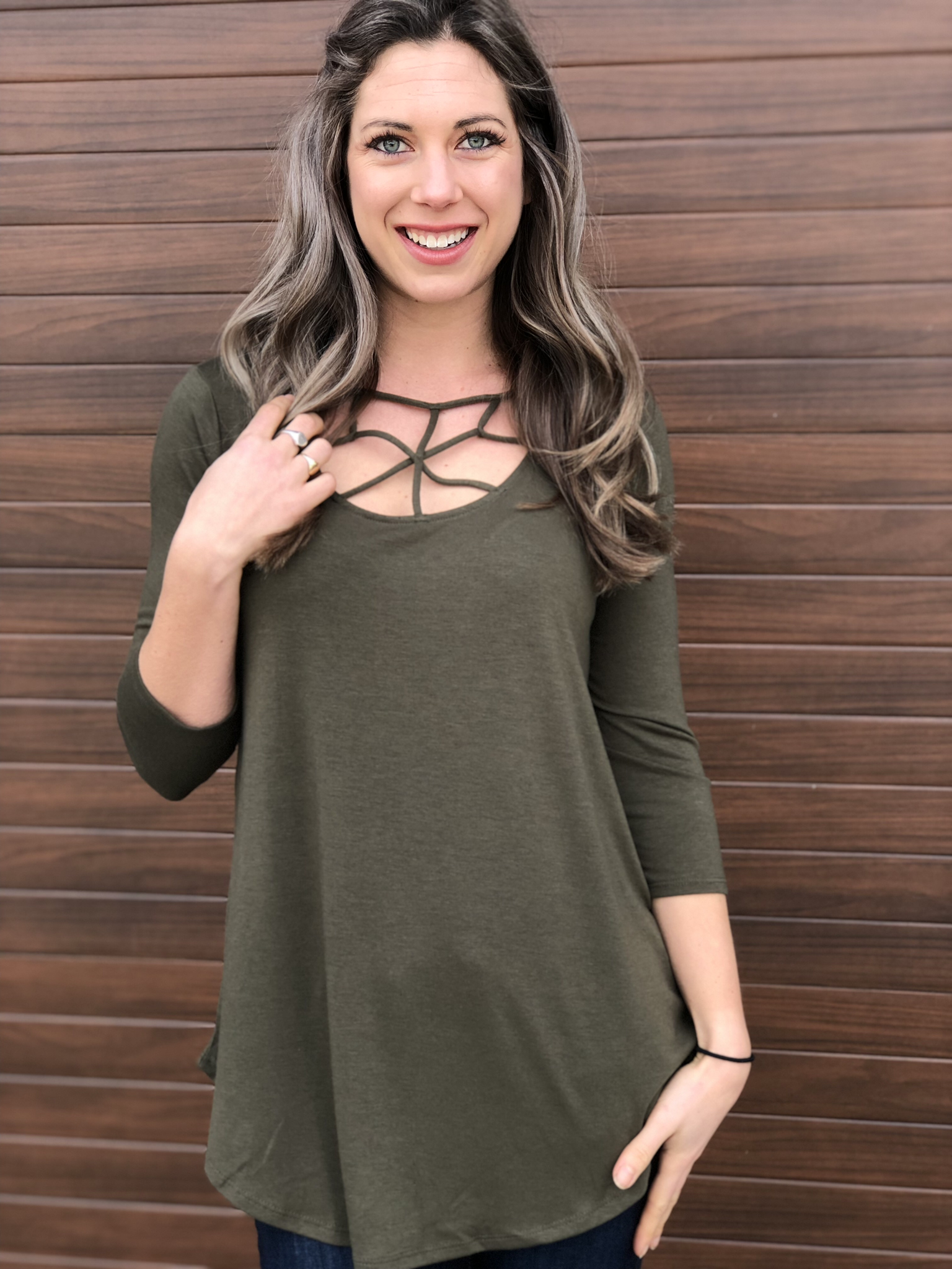 The West Cove Top - Olive 81473