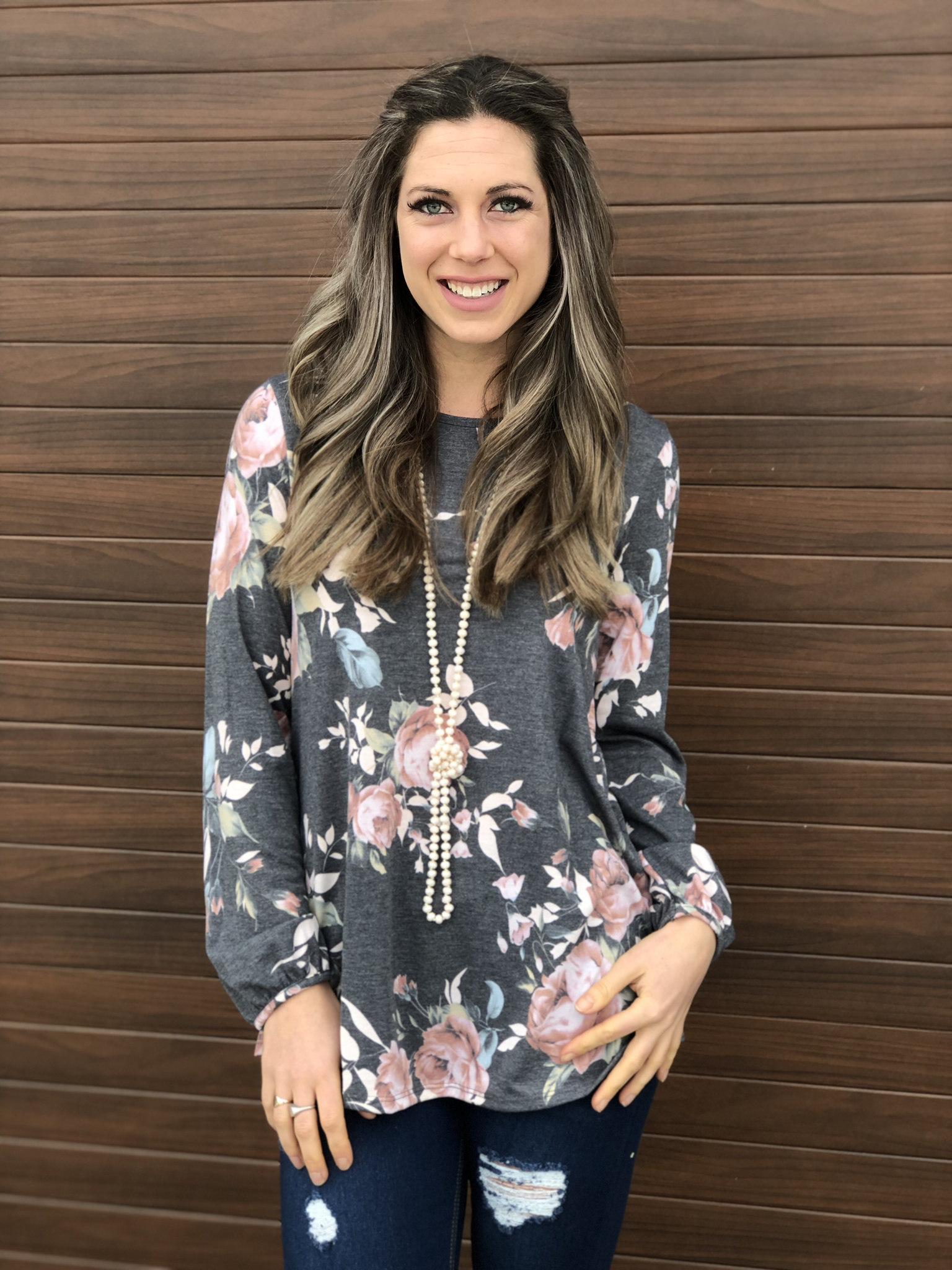 The Fara Floral Top - Pink Floral 81628