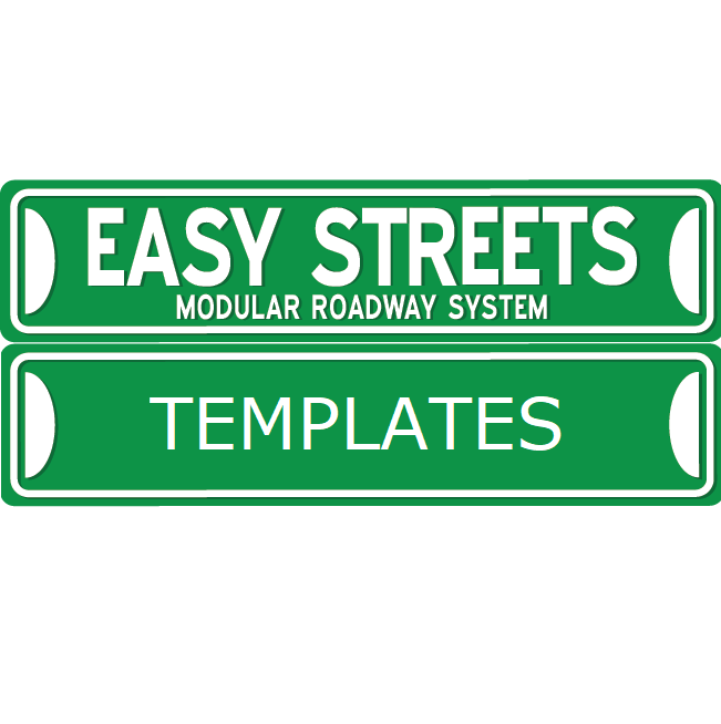 Easy Streets - HO Road Templates EST-HO