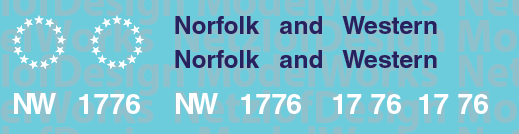 Norfolk Western C-18 Bicentennial Caboose Decals ND-943