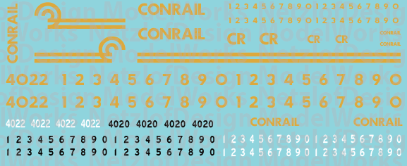 Conrail OCS/Business Train Decal Set NW-P001