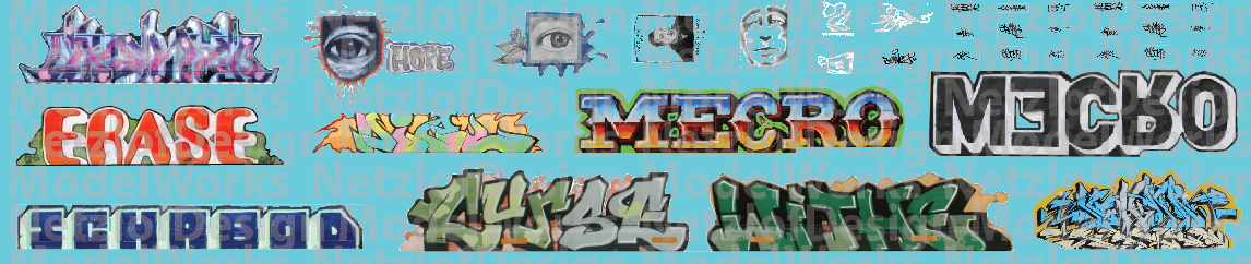 Modern Large Graffiti Set 2 ND-891