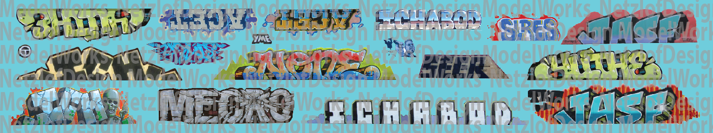Modern Large Graffiti Set 1 ND-769