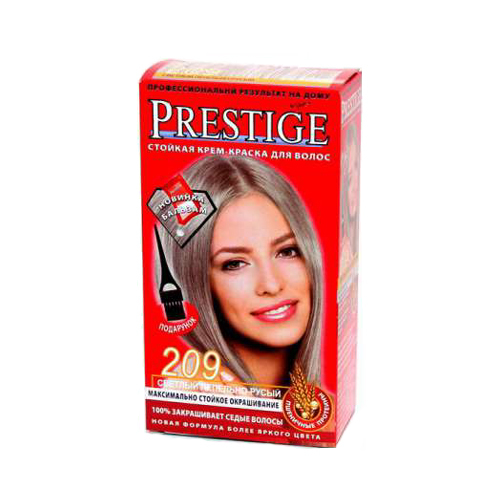 Крем-краска для волос Светлый пепельно- русый Vip's Prestige Роза Импекс 100 ml