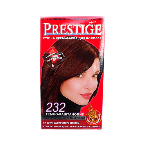 Крем-краска для волос Темно- каштановый Vip's Prestige Роза Импекс 100 ml