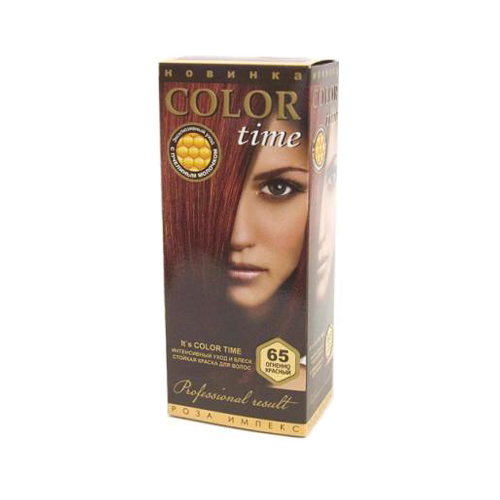 Гель- краска для волос Огненно- красный Color Time Роза Импекс 100 ml