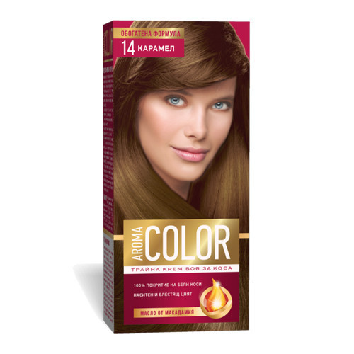 Крем- краска для волос № 14 Карамель Aroma Color 45 ml
