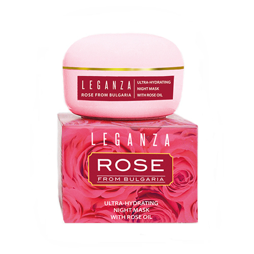 Ультра увлажняющая ночная маска с розовым маслом Lezanza Rose 45 ml