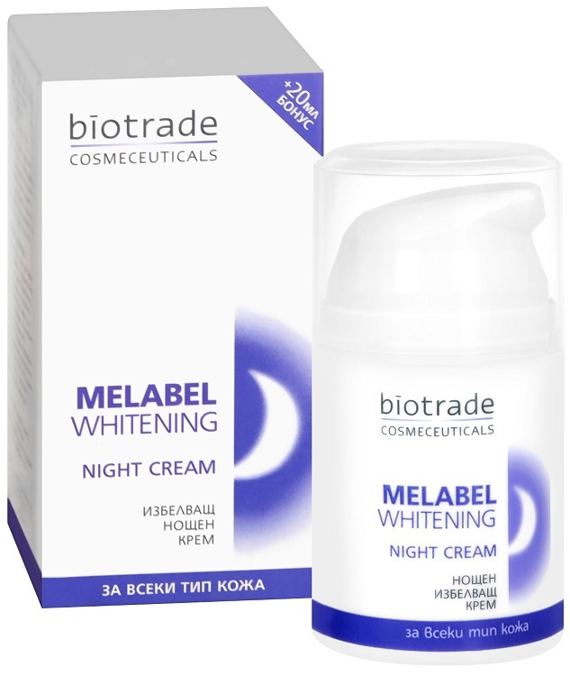 Крем Отбеливающий ночной для кожи MELABEL WHITENING Биотрейд 50 ml