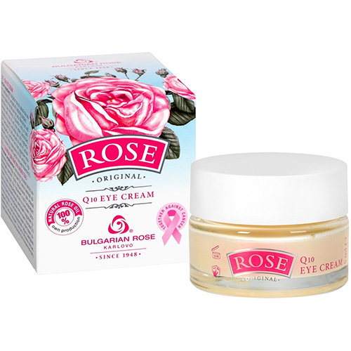 Крем для кожи вокруг глаз Q10 Rose с розовым маслом Болгарская Роза Карлово 15 ml