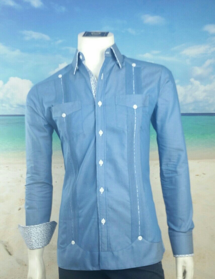 Guayabera Custom Made Long Sleeve 100% Cotton - $269.90 - Take your