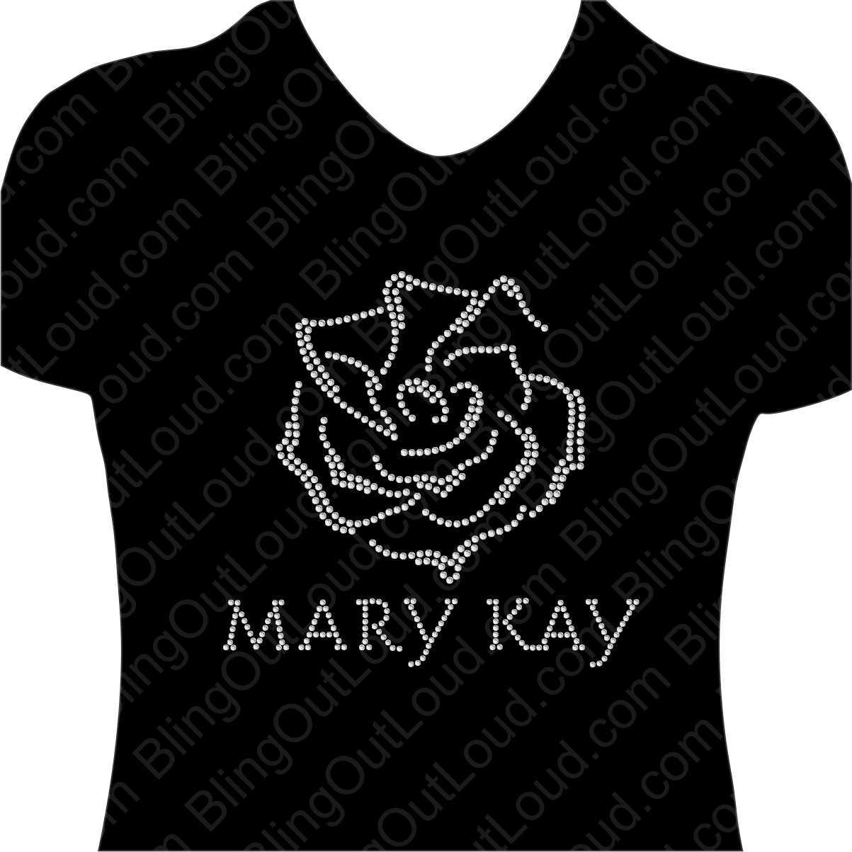 Mary Kay Rose Rhinestone Bling Design