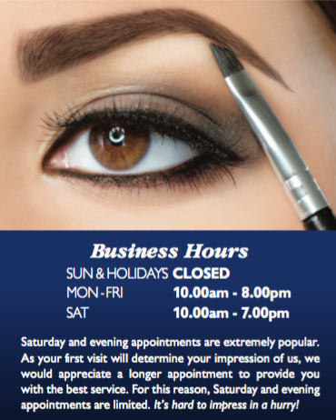 Fairlady Beauty Salon - Opening Hours