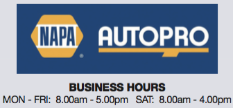 Napa Autopro Newton - Opening Hours