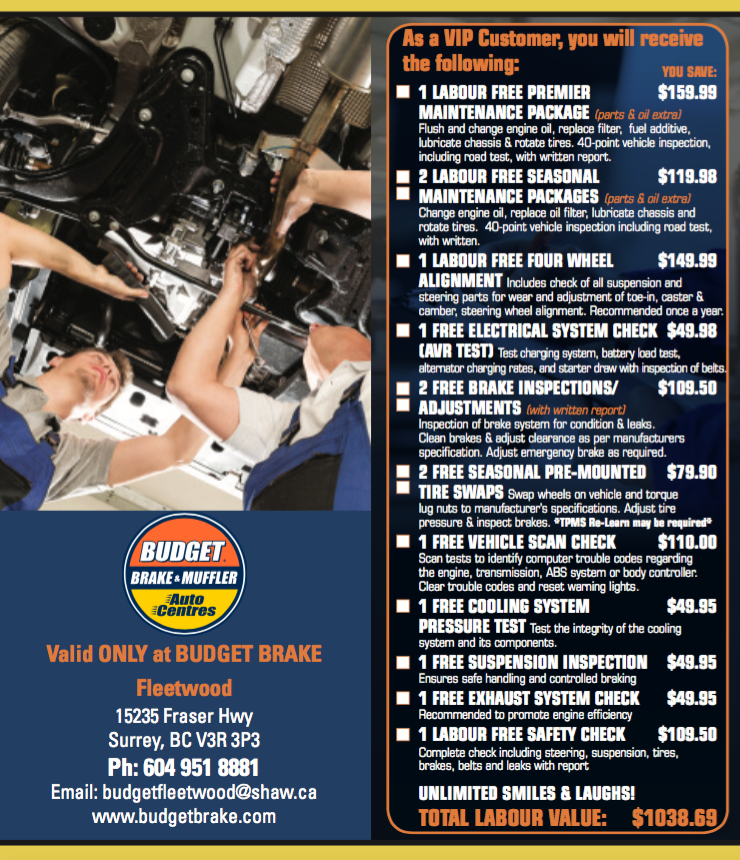 Budget Brake and Muffler Fleetwood (Fleetwood - Surrey) 0900