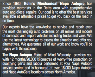 About Holm's Mechanical Napa