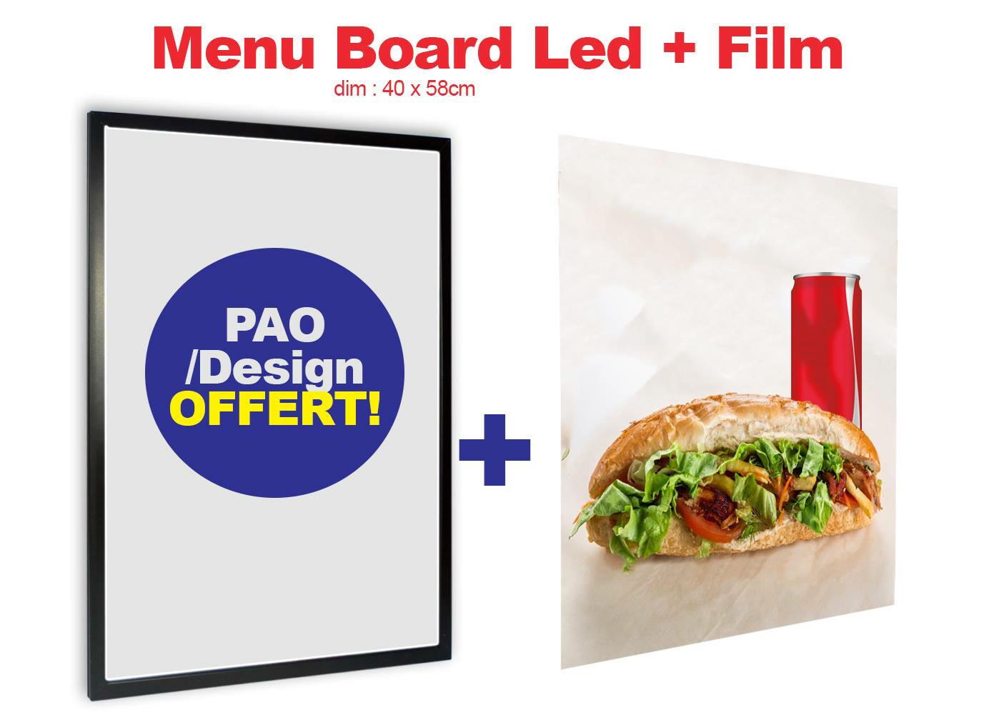 PROMO Menu Board Led pas cher