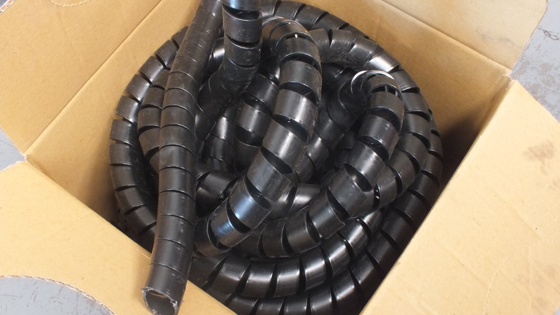 SPIRAL WRAP HOSE PROTECTION 20Mt BOX PRICEs, VARIOUS SIZES Hydraulic