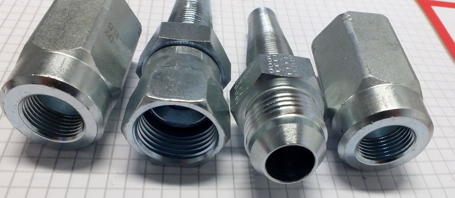 Reusable Hydraulic Hose Fittings JIC Male/Female 7/16",9/16",3/4", 7/8