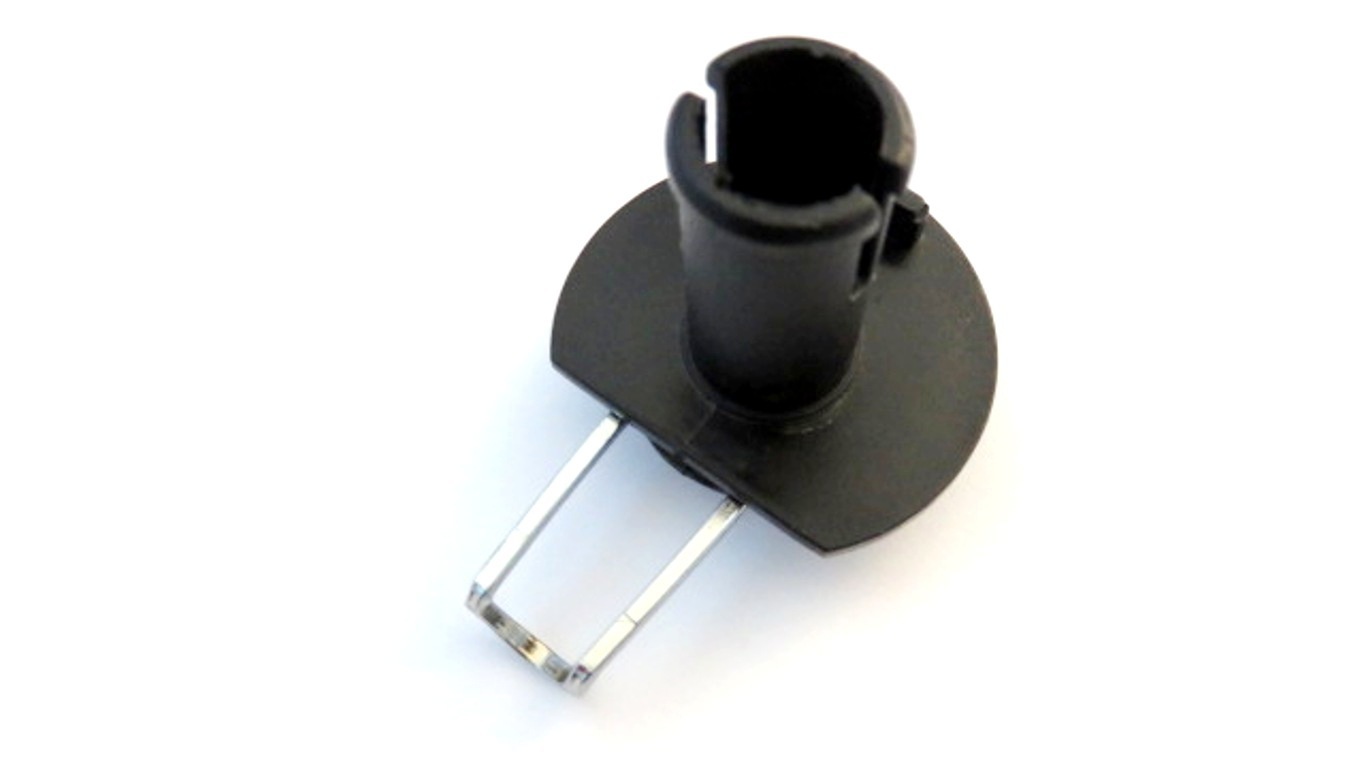 Golf trolley wheel spring clip
