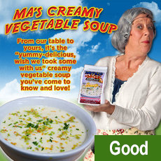 Ma's Creamy Vegetable Soup (2 Pack) $18.22 plus $10.00 S+H Soup-2pack