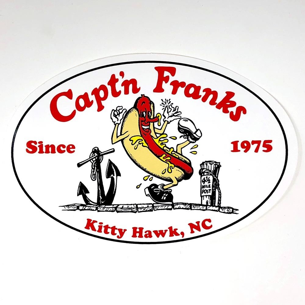 Capt'n Franks Sticker Captn's Store Capt'n Franks Hot Dogs
