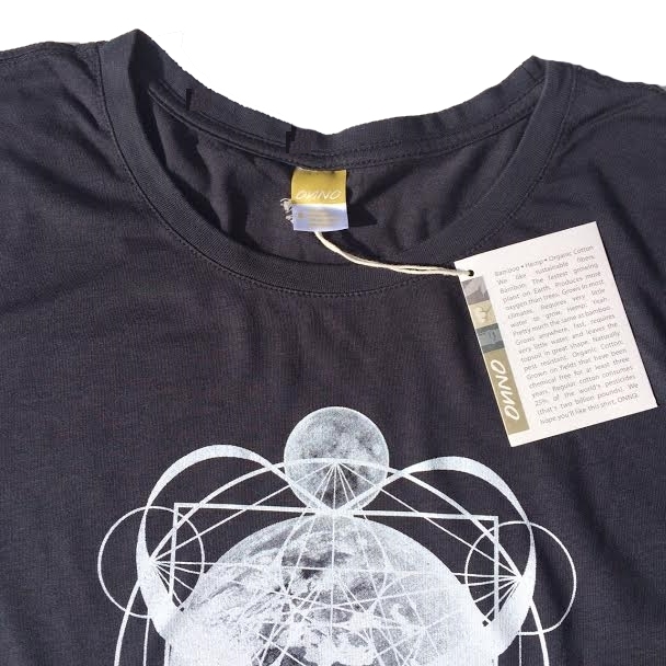 Women Organic Bamboo & Cotton T-shirt: Earth in Metatron's Cube
