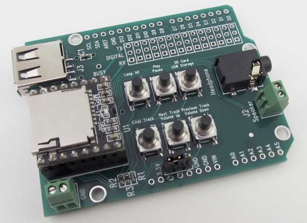 Shield to Play MP3/WAV files from SD/USB Shield to Play MP3/WAV files from SD/USB