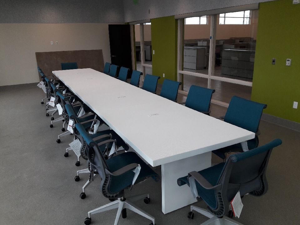 White 10' Charging Conference Table