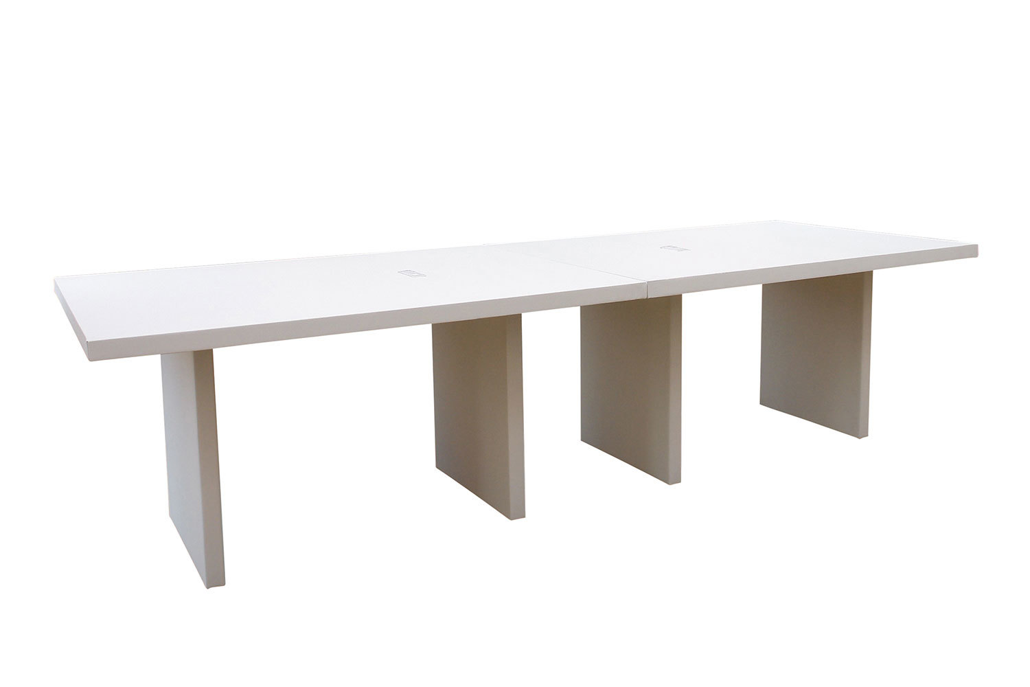 White 10' Charging Conference Table 5242