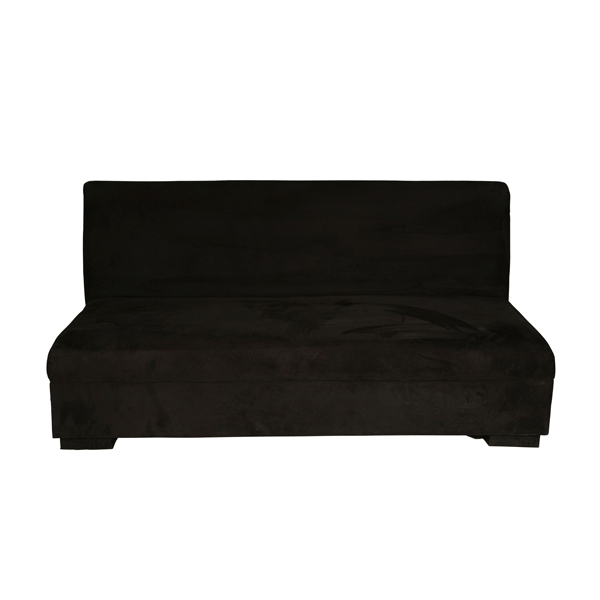 Black Suede Armless Sofa 1050