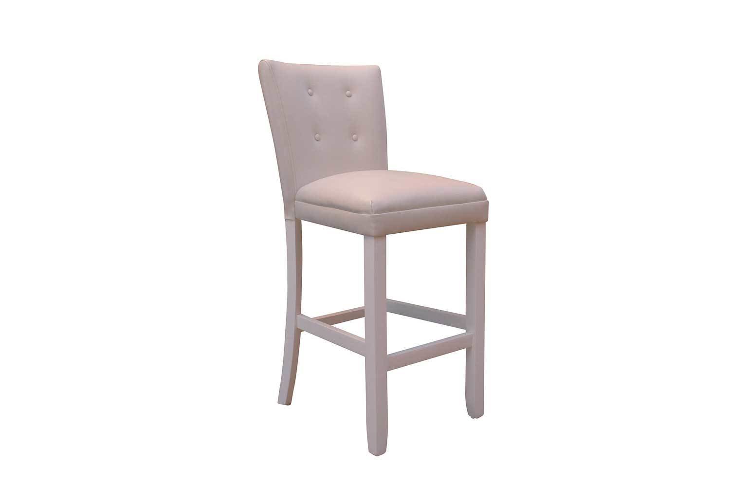 White Button Barstool 3169