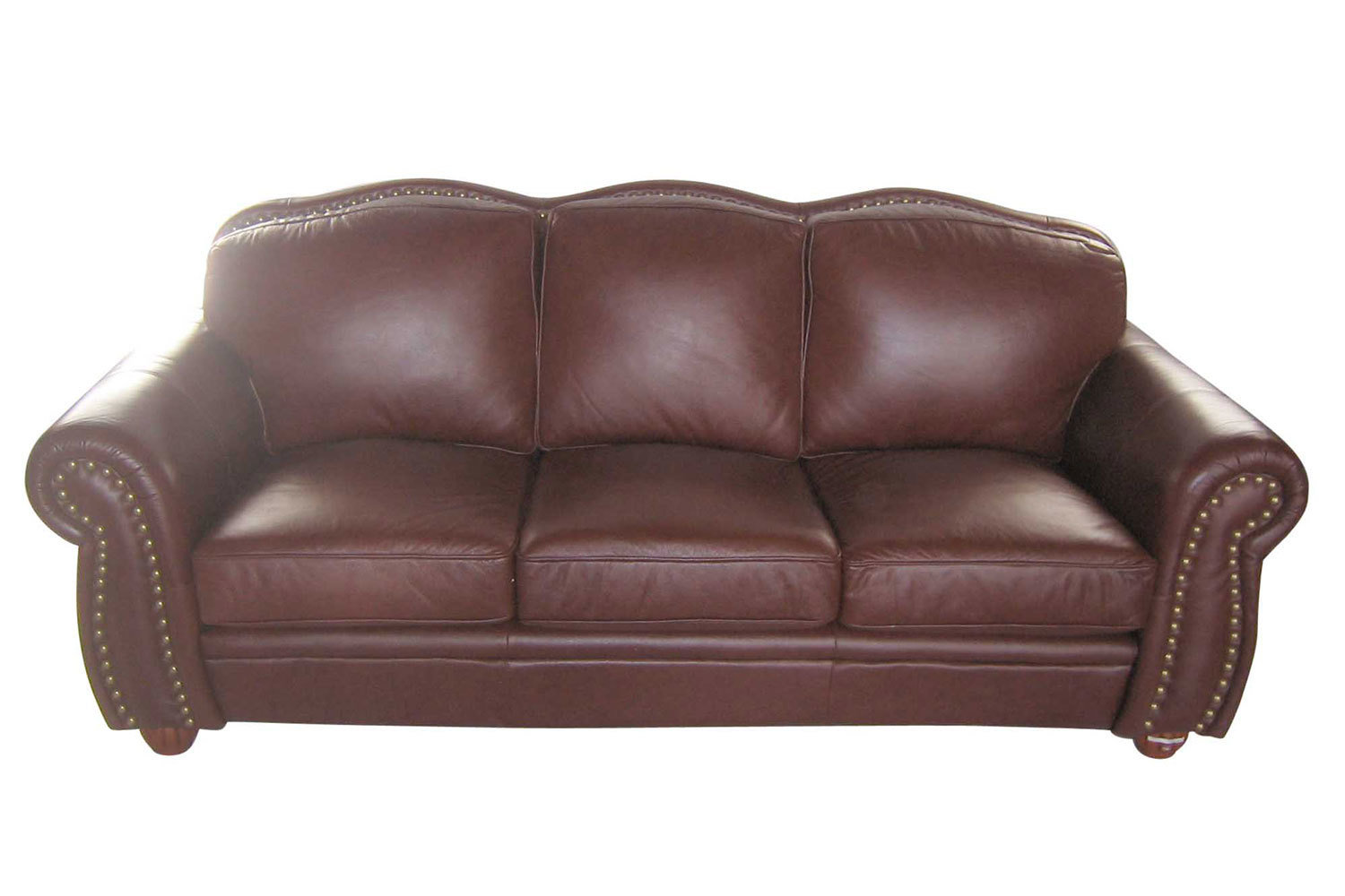 Cognac Leather Sofa 1006