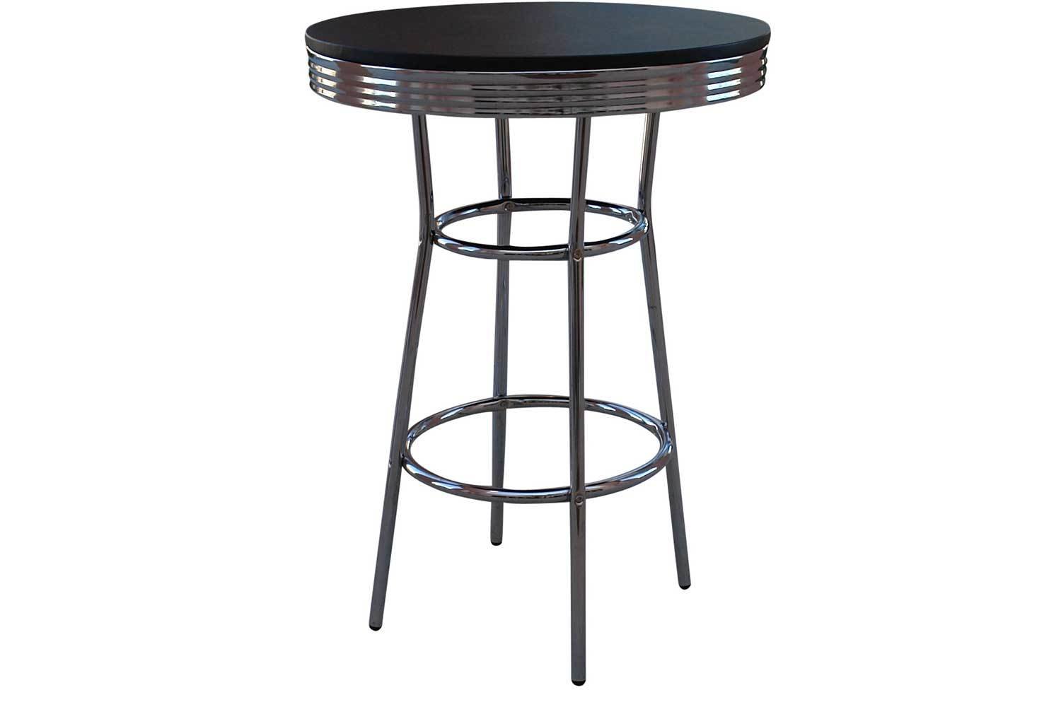 Black Chrome Pedestal Table | Shop Furniture | Somers Furniture