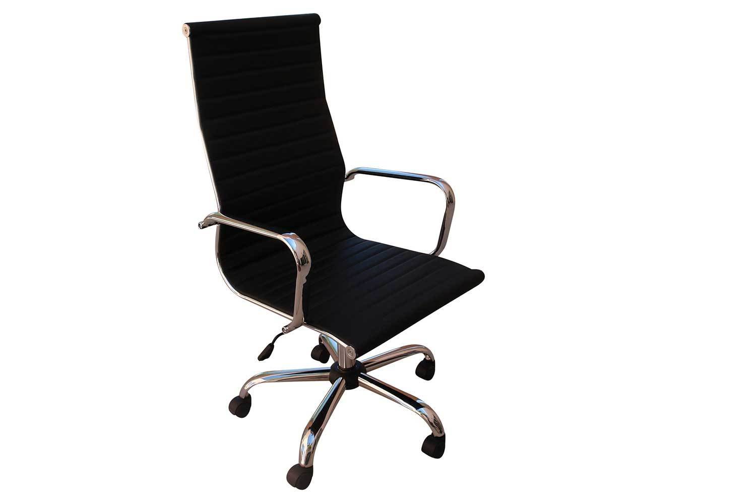 Black Leather High Back Chair 5138