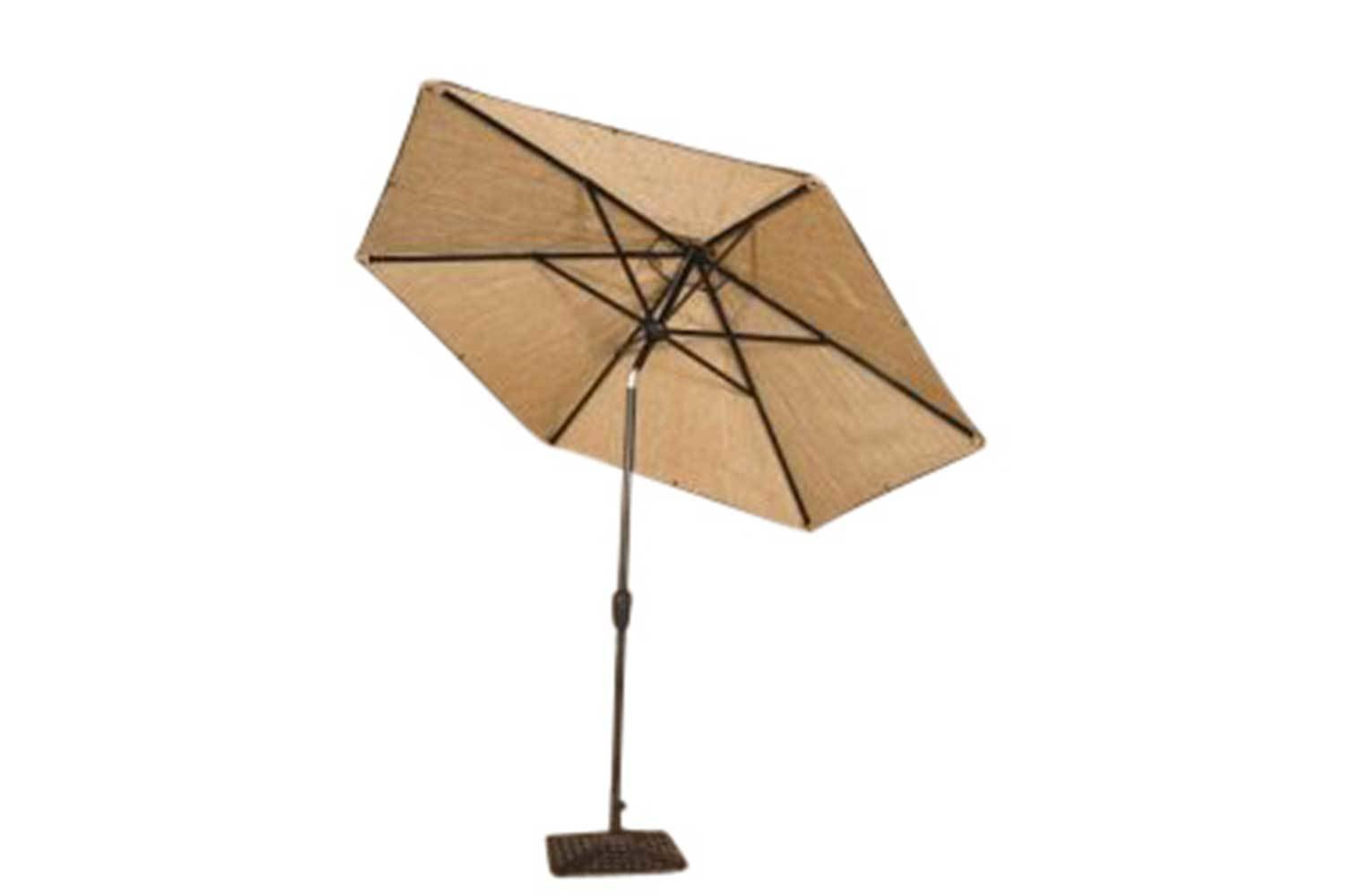 Tan Umbrella with Base 6102