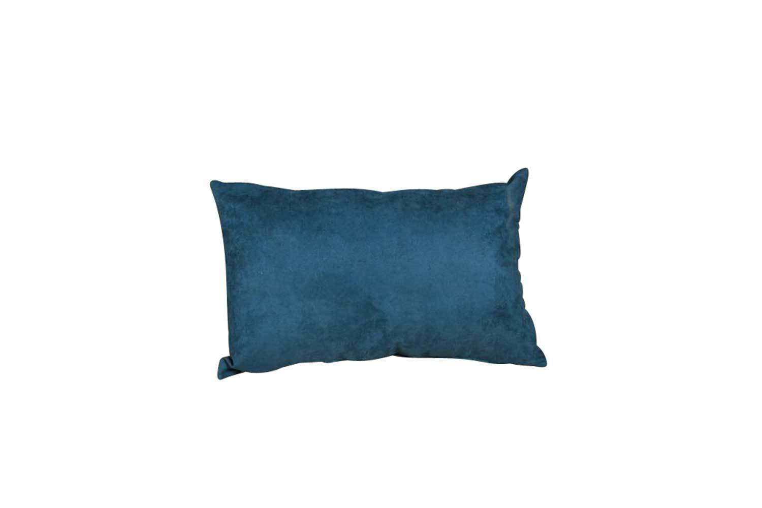 Pillow-Blue Suede Lumbar 6433