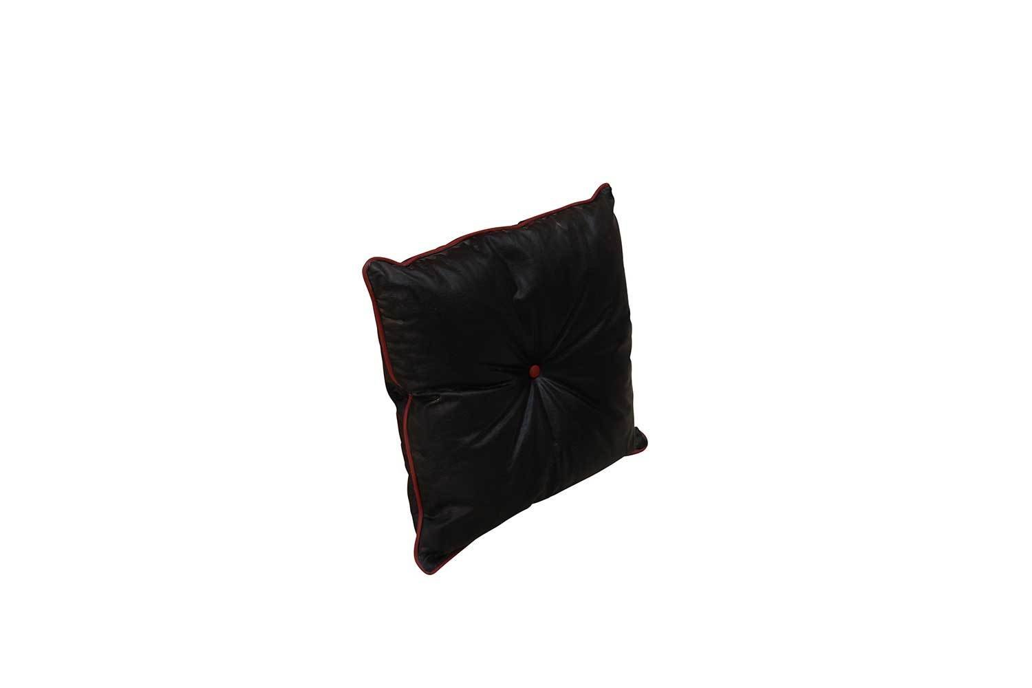 Pillow-Black with Red Piping 6455