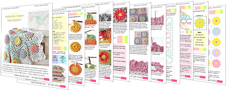 CROCHET PATTERN: Victorian Flower Baby Blanket
