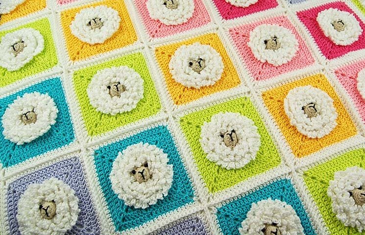 CROCHET PATTERN: Little Sheep Baby Blanket