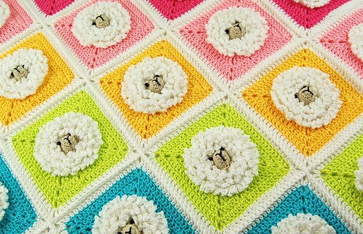 CROCHET PATTERN: Little Sheep Baby Blanket