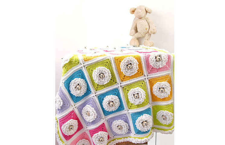 CROCHET PATTERN: Little Sheep Baby Blanket